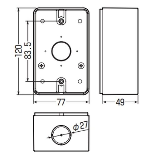 EA940CS−176 φ27mm 露出ボックス(