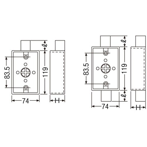 EA940CS−81 φ16mm 露出ボックス(V