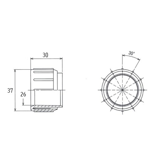 EA940CT−53 E31 パイプエンドキャップ