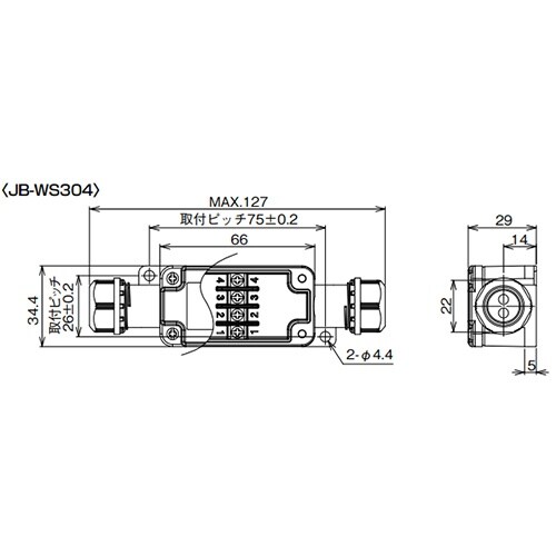 EA940CX−4J 4極(300V/15A) 端