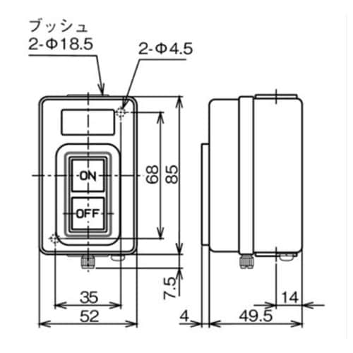EA940DF−67 15A/3P三相 押しボタン