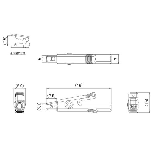 EA940DP−111 クリップ(赤)