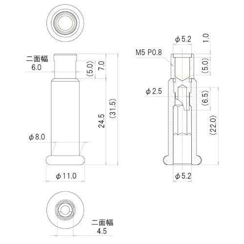 EA940DP−119 先端交換式プラグ(白)