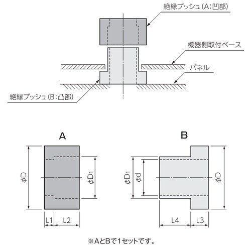 EA940DR−205 M10 絶縁ブッシュ(4組