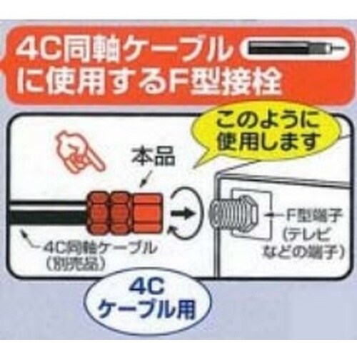EA940P−44 F型コネクター[4C同軸ケーブ