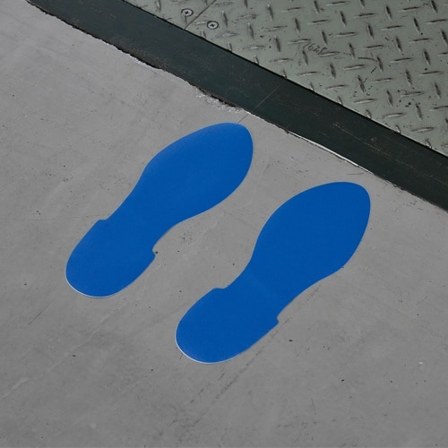 EA944DJ−34 足型ステッカー(青/2枚)