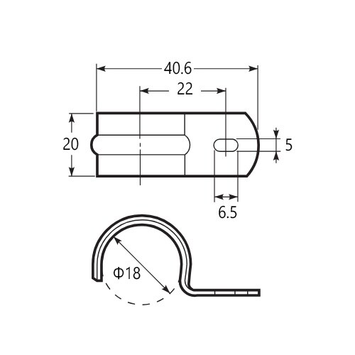 EA947BR−1 18−18.5mm 片サドル(