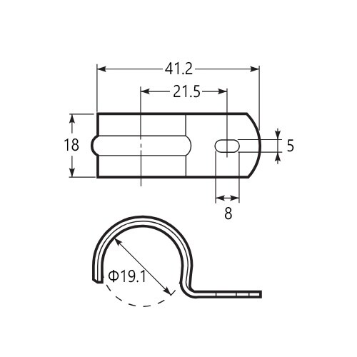 EA947BR−2 19 − 20mm 片サドル(