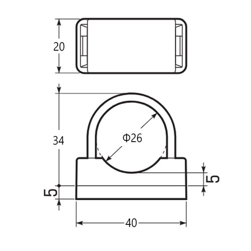EA947BS−52 VE22用 台付VE管サドル