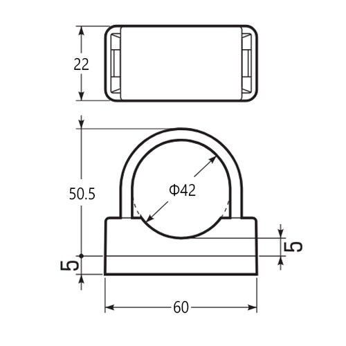 EA947BS−54 VE36用 台付VE管サドル