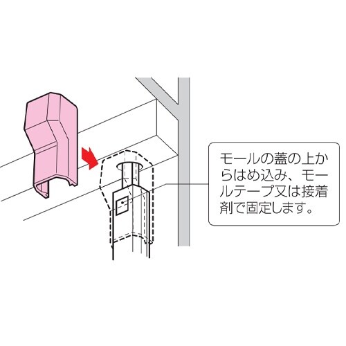 EA947HM−1J 18x40mm モール継手コ