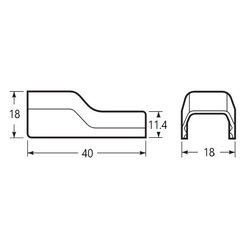 EA947HM−1J 18x40mm モール継手コ
