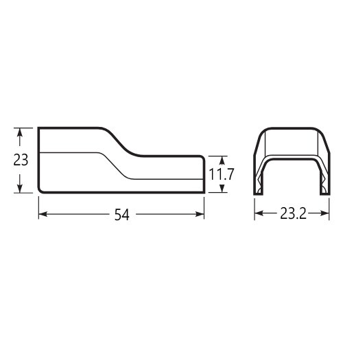 EA947HM−2J 23x54mm モール継手コ