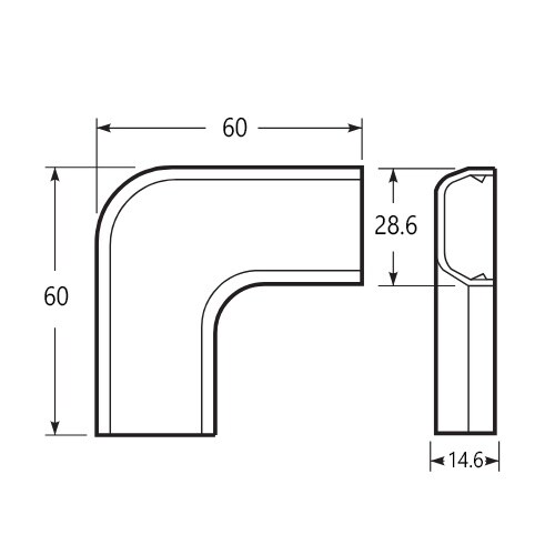 EA947HM−8F 29x60mm モールコーナ