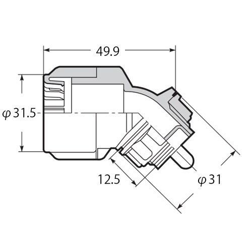EA947HN−21J φ16mm フレキ管用曲が