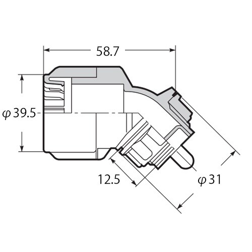 EA947HN−22J φ22mm フレキ管用曲が