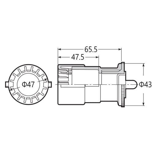EA947HN−45 φ28mm フレキ管用コネク