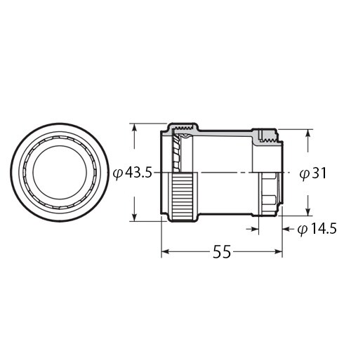EA947HP−83 φ22mm フレキ管用防水コ