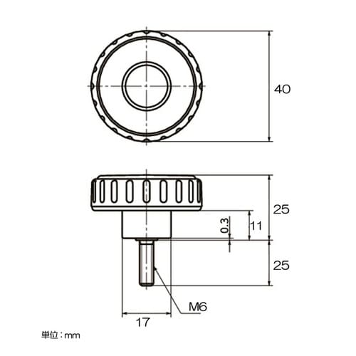 EA948AV−7 M6x25mm 雄ねじディンプ