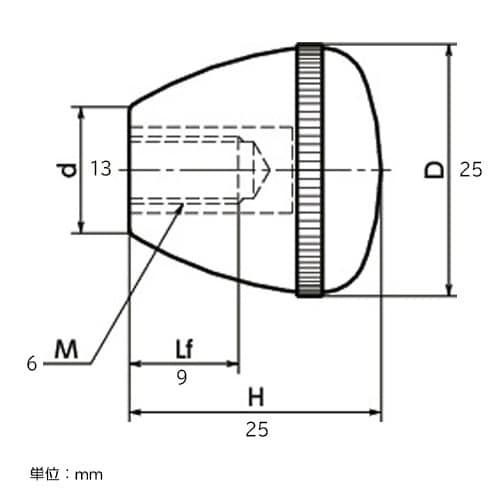 EA948BF−11 M6/25mm 雌ねじグリッ