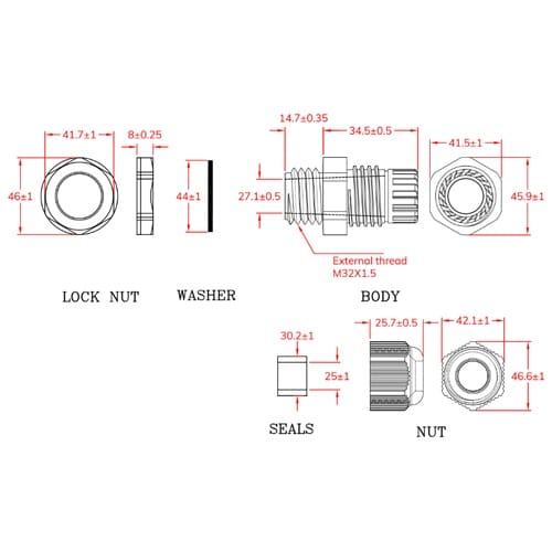 EA948HB−32 18 − 25mm ケーブル