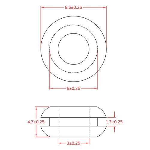 EA948HH−106 6mm グロメット(100