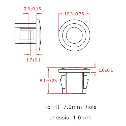 EA948HK−8 7.9mm ホールプラグ(10
