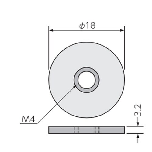 EA949GS−44 M 4/φ18mm 丸ナッ