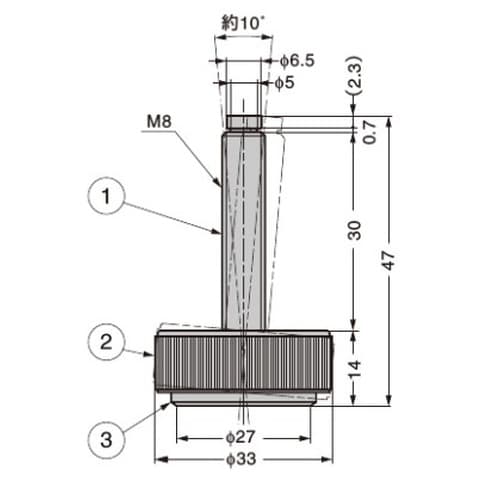 EA949HA−85 φ33mm/M 8x30/