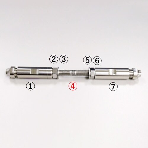 EA949HH−61 M 4 両ねじボルト(右ねじ