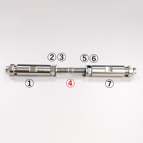 EA949HH−64 M 8 両ねじボルト(右ねじ