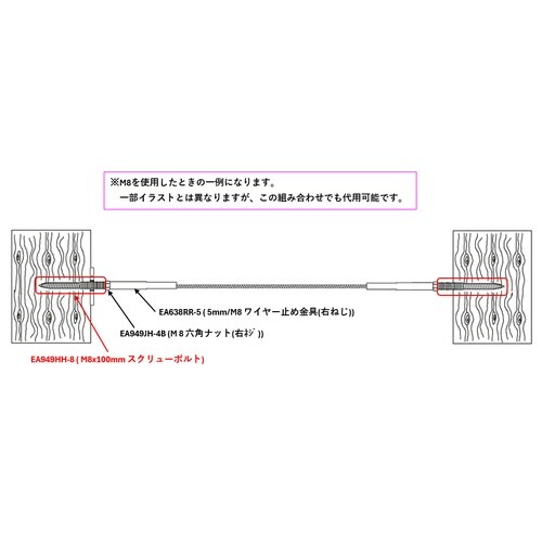 EA949HH−6 M6x 70mm スクリューボ