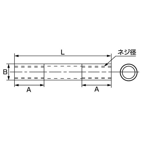 EA949HK−0 M4x 50mm パイプナット