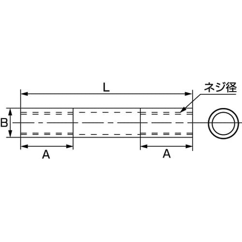 EA949HK−14 M8x125mm パイプナッ