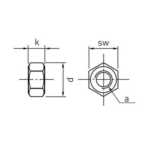 EA949JH−17 M14 六角ナット(ステン