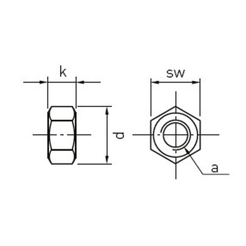 EA949JH−8 M16 六角ナット(ステンレ