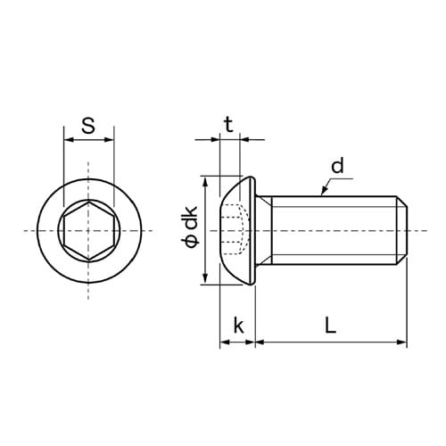 EA949MS−630 M 6x30mm六角穴付ボ