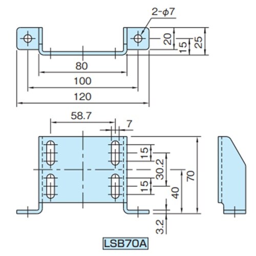 EA949RR−1 58.7x70mm 長穴リミッ