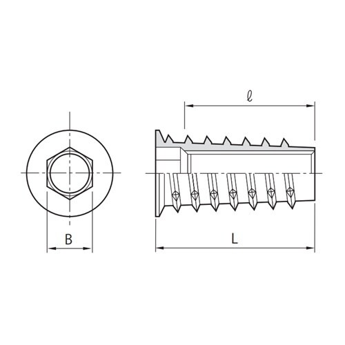 EA949ST−101 M10x13mm 鬼目ナッ