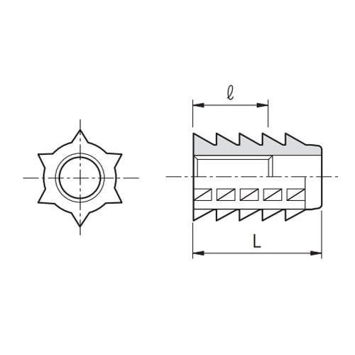 EA949SV−41 M 4x8.0mm 鬼目ナッ