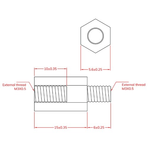 EA949XA−29 M3x15.0mm 六角雄ね