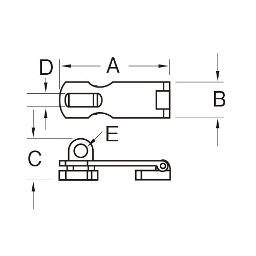 EA951BG−1 26.6x90.1mm 掛金(