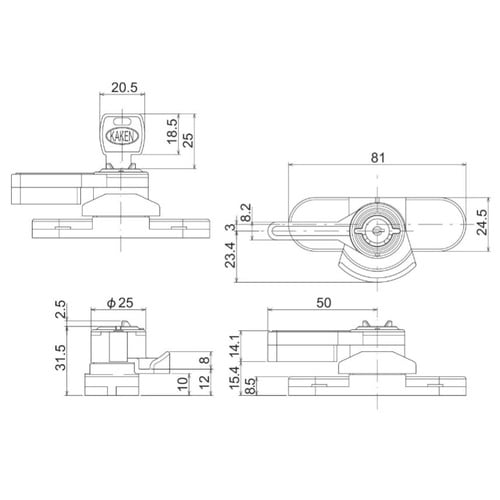 EA951BH−12 81x24.5mm クレセン