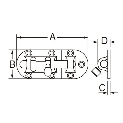 EA951BJ−10 38x 92mm ラッチ(ス