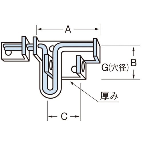 EA951BJ−65 65mm ラッチ(ステンレス