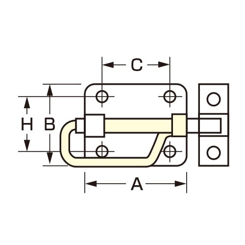 EA951BK−50 51.0x59mm P型ラッ
