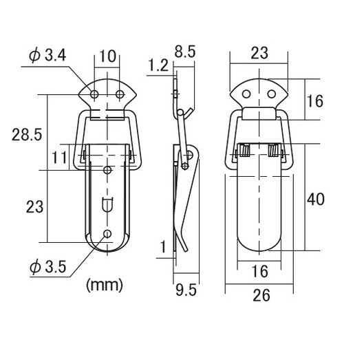 EA951BR−1A 63x23mm パッチン(ス