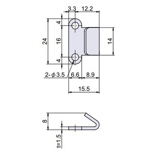 EA951BR−71 15.5x24mm パッチン