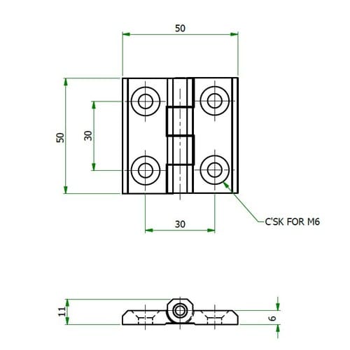 EA951CY−650 50x 50mm フラット