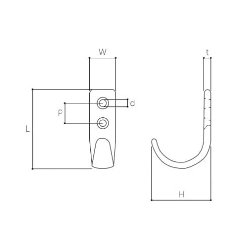 EA951DB−28 40x50mm フラットフッ